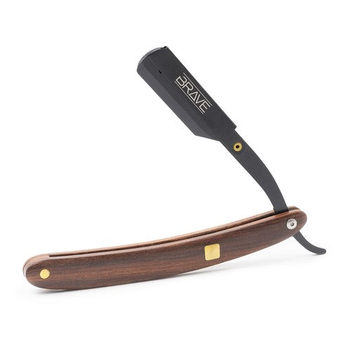 Wooden disposable straight razor